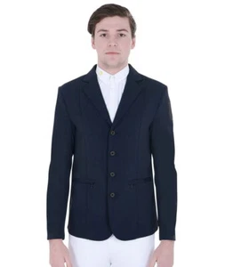 Giacca uomo da concorso modello Exclusive con logo ricamato a contrasto Equestro - Imagen 1 de 1