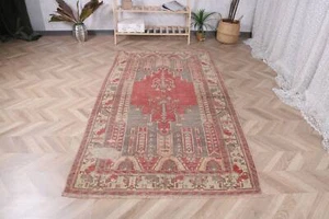 Flatweave Rugs, 4x7.6 ft Area Rug, Home Decor Rug, Turkish Rugs, Vintage Rugs - Picture 1 of 10