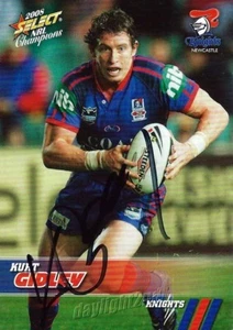 Signed 2008 NEWCASTLE KNIGHTS NRL Card KURT GIDLEY Centenary - Bild 1 von 1