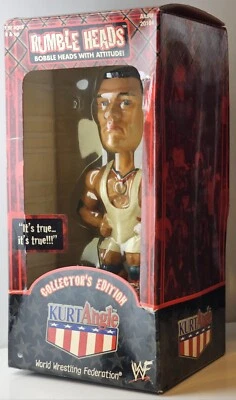 Kurt Angle Vintage Olympic GOLD Medalist Rumble Heads Bobble head WWF Series One - Image 1 of 4