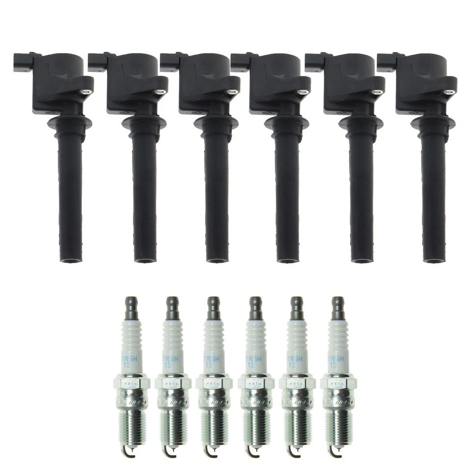 Bosch 6 Ignition Coil NGK 6 Laser Iridium Spark Plug Kit For Taurus Sable 3.0 V6 - Image 1 of 1