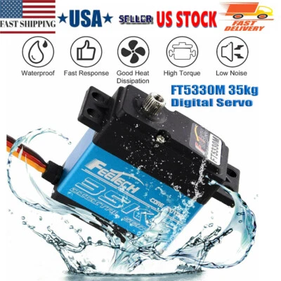 Waterproof 35kg Full Metal Gear Digital Servo HIGH TORQUE & SPEED RC Car Servo - Image 1 of 4