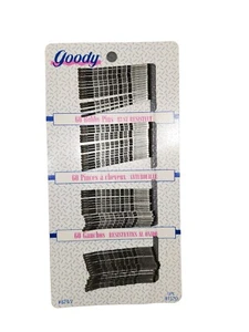 Goody Bobby Pins, Silver, 2 Inch, 60 Count Rust Resistant, Copyright 1994 - Picture 1 of 4