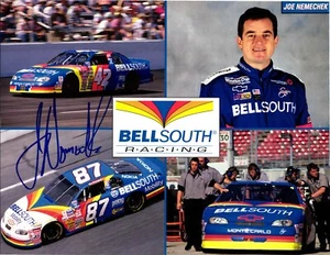 Promoción firmada por Joe Nemechek 8,5'x11" Slick Autograph Bell South Racing Ttm - Imagen 1 de 3