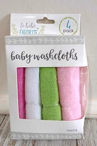 Le Bebe' Favorite Baby Soft Infant Washcloths 4 Pc. - Imagen 1 de 2