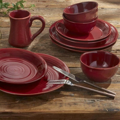 Park Designs Red Aspen 16-Piece Dinnerware Set  ~~ FREE SHIPPING ~~  - Image 1 of 4