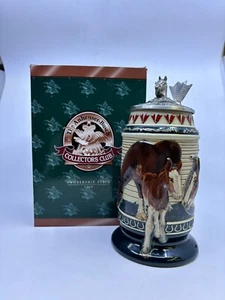 2000 Anheuser Busch Collector's Club Born To Greatness lidded stein CB14 New - Picture 1 of 8