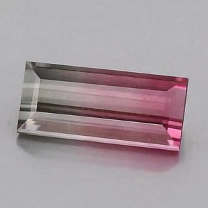 Video_1.19cts_Natural Nigeria_Tourmaline_Vivid Pink Green Hue_Emerald Cut_B298 - Picture 1 of 2