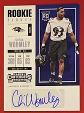 2017 Panini Contenders Rookie Ticket Auto Chris Wormley RC #185 Baltimore Ravens
