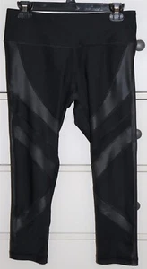 Leggings de 90 grados por reflejo negro y cuero sintético aspecto novedoso talla M ~ 23" ins - Imagen 1 de 5