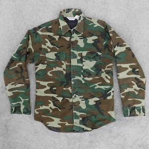 Vintage FiveBrother Shacket Mens  M Camo Quilted Lined Shirt Jacket Made USA - Picture 1 of 9