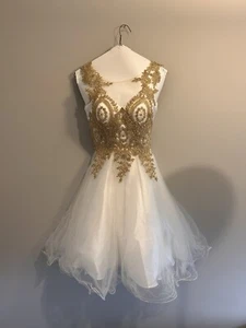 Ivory Flower Girl Dress Bridesmaid Birthday Graduation Party Recital Prom size 2 - Picture 1 of 5