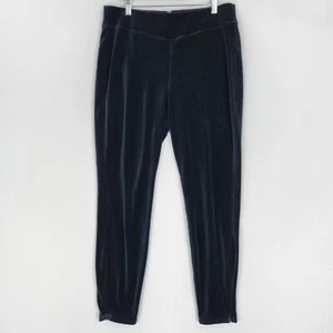 J Crew Pants Womens Extra Large Black Velvet Mario Bellucci Italian Skinny Leg - Picture 1 of 15
