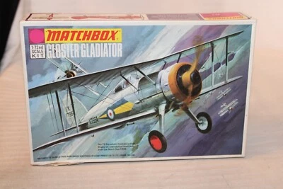 1/72 Scale Matchbox, Gloster Gladiator Airplane Model Kit #PK-8 BN Open Box - Image 1 of 3