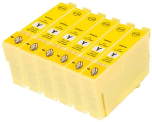 6 Yellow Ink Cartridges Use With Epson WF2010W WF2510WF WF2520NF WF2530WF 16XL - Picture 1 of 3