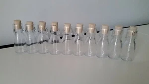 12 kleine Glasflaschen 40ml mit Korken Verschluss leere Fläschchen - Bild 1 von 3