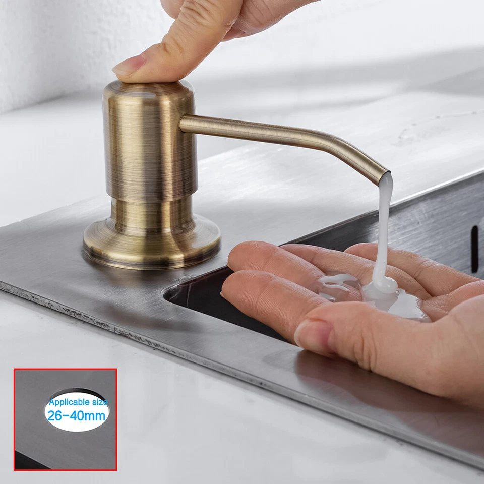 500ml Kitchen Soap Sink Dispenser Pump Liquid Bottle Stainless Steel Head US - Image 1 of 4