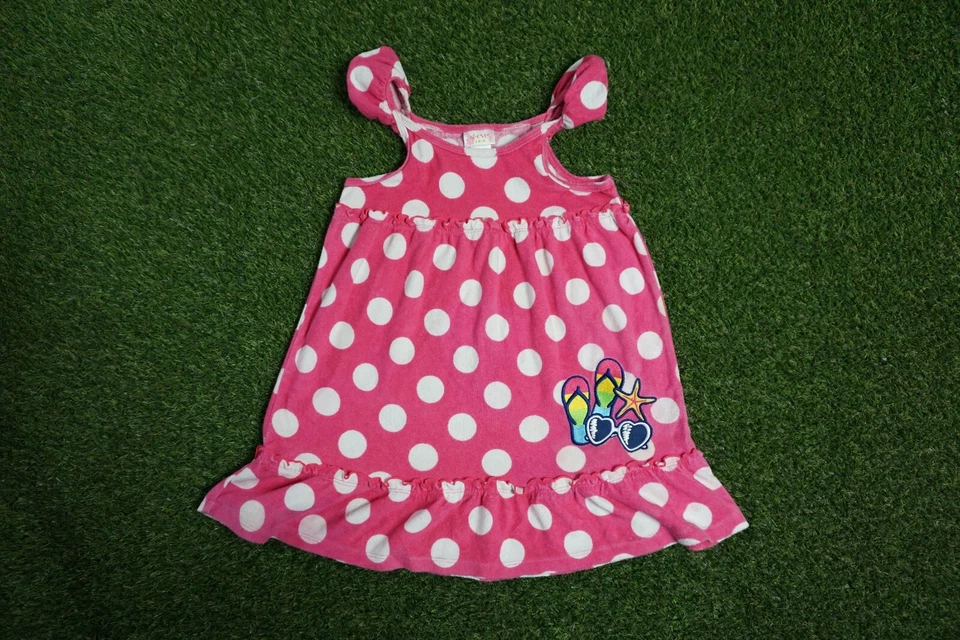 Vestido St.Eve Niña Natación Playa Cubrir Talla 7 Rosa Blanco Lunares Foto 1 de 4