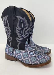 Roper Glitter Gal Diamond Square Toe Cowboystiefel Jugend Mädchen Größe 3 – gebraucht, in einwandfreiem Zustand - Bild 1 von 6
