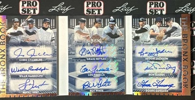 Jackson Guidry Gossage Nettles 2025 LEAF BRONX LEGACY "BRONX BOOK" 9 AUTO 5/15 - Image 1 of 2