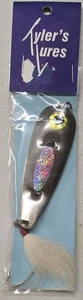 Calvin Tyler 4 Inch Silver Trolling Spoon With  White Bucktail And 2/0 hook - Picture 1 of 1