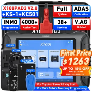 XTOOL X100 PAD3 V2.0 + KS-1 + KC501 Key Programmer Auto Diagnostic Tool Scanner - Picture 1 of 22
