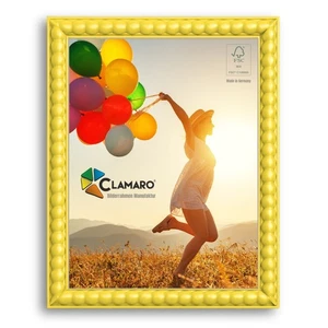 Bilderrahmen Gelb Bubble nach Maß FSC® Holz MDF Rahmen 20mm CLAMARO - Bild 1 von 8