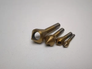 Titanium Coated HSS Countersink Deburring Drill Bit For Metal Steel Plastic Wood - Picture 1 of 4