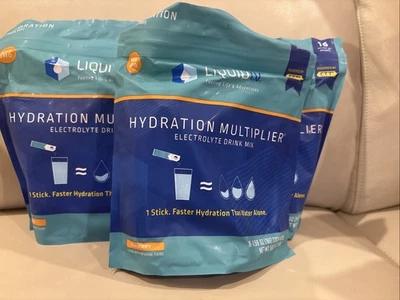 Liquid I.V. Multiplicador de hidratación electrolito bayas de mar 16 paquetes - 3 paquetes nuevos Foto 1 de 4