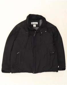 COLUMBIA Mens Rain Jacket UK 42 XL Black Nylon CD01 - Picture 1 of 3