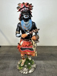 Vtg Tribes Of The World Hopi Snake Dancer Statue Sculpture Art Deco 2003 - Picture 1 of 15