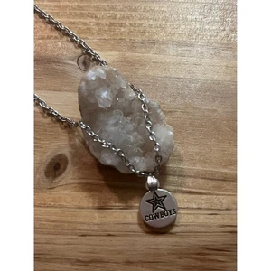 Dallas Cowboys Estrella Colgante Plata Esterlina Cadena Collar Fanático del Fútbol Americano-NFL-Nuevo - Imagen 1 de 13