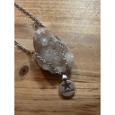 Dallas Cowboys Star Pendant Sterling Silver Chain Necklace Football Fan-NFL -New - Image 1 of 4