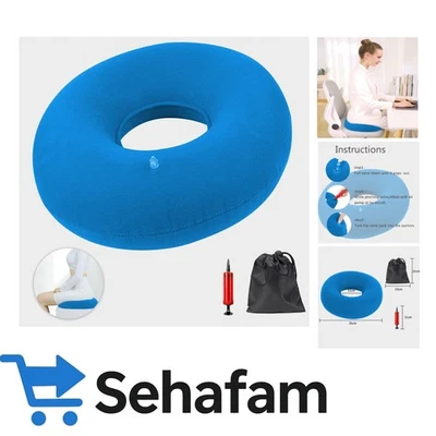 Komfortables Aufblasbares Sitzring für Schwangerschaft & Hämorrhoiden, Blau