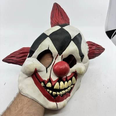 Rubies Evil Clown Latex Mask Red Hair Scary Horror Halloween Costume - Image 1 of 4