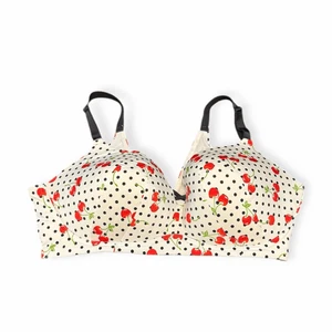 Reggiseno donna TORRID CURVE panna nero a pois stampa ciliegia leggermente foderato taglia 4 - Foto 1 di 4