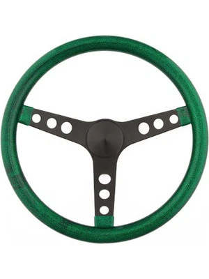 Grant Steering Wheel Metal Flake 13-1/2 in Diameter 3-Spoke Green Metal (8452) - Image 1 of 4