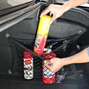 Car Accessories Trunk Storage Net Elastic Mesh Cargo Pocket Organizer Set Black - Picture 1 of 11