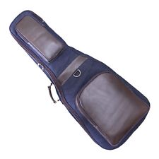 Guitar Bag Electric Acoustic Bass Leather & Jeans Gig Case Strap with Handle NEW