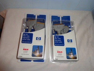 2 RCA UNIVERSAL PRODUCTS LOT HP INVENT 10FT IEEE 1284 HIGH-SPEED PRINTER CABLE - Image 1 of 4