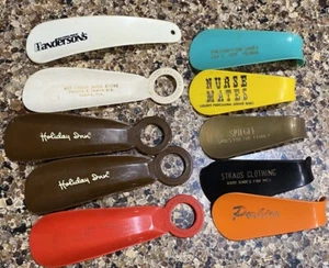 Plastic Shoe Horn Lot Vintage Holiday Inn Spiegel Nurse Mates Straus Perkies - Picture 1 of 6