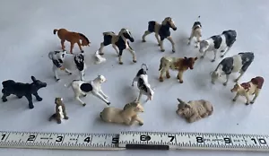 Fourteen (14) VINTAGE UNBRANDED PLASTIC COWS HORSES FIGURES - 1.5"- 2.5" - Picture 1 of 3