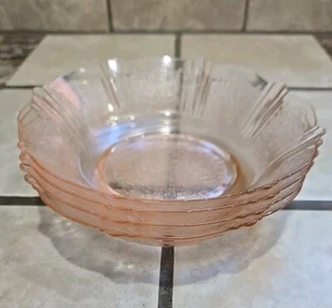 Vintage Deppresion Glas 4 American Sweetheart 3 3/4" unten 5" oben Beerenschalen - Bild 1 von 14