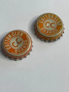 Lot of 2 VTG. Cotton Club Orange Soda Pop Glass Bottle Top cork lined - Picture 1 of 4