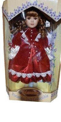 collectible memories genuine porcelain doll - Image 1 of 4