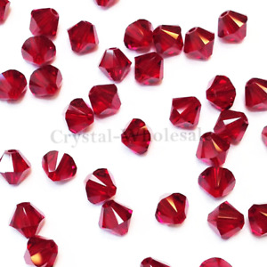 3mm Siam (208) dark red Genuine Swarovski crystal 5328 XILION Bicone Beads