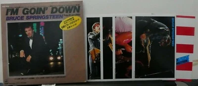 BRUCE SPRINGSTEEN Im Going Down CBS JAPAN 45 + Complete set 5 POSTARDS NM! G/Fld - Image 1 of 3