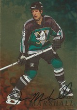 (HCW) 1998-99 Be A Player Gold JASON MARSHALL Auto Autographs Pinnacle 00384