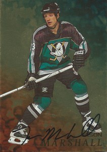 (HCW) 1998-99 Be A Player Gold JASON MARSHALL Auto Autographs Pinnacle 00384