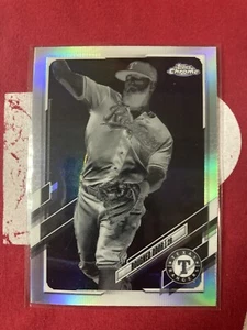 2021 Topps Chrome ROUGNED ODOR NEGATIVE REFRACTOR mint RANGERS Yankees O's #3 - Picture 1 of 2